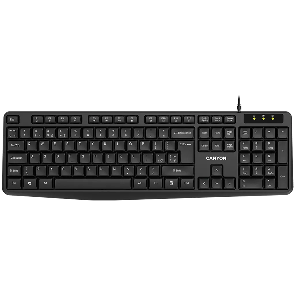 CANYON keyboard KB-1 EN/AD Wired Black