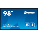 IIYAMA LFD LH9875UHS-B2AG 98" 4K UHD Professional Digital Signage display featuring Android OS, iiSignage² and OPS PC slot landscape, portrait Android 11 OS, iiSignage², FailOver, EShare