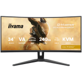 34" UW VA-panel, Curved Gaming 1500R,G-Master Gold Phoenix, 3440x1440-240Hz (21:9),0,4ms (MPRT),500cdm HDR400,FreeSync Premium,Speakers,2xHDMI (2.1) VRR/ALLM,2xDisplayPort, USB-C DOCK (LAN/KVM/95W PD),USB 2x3,2+1xC, PIP/PBP,13cm Height Adj. Stand