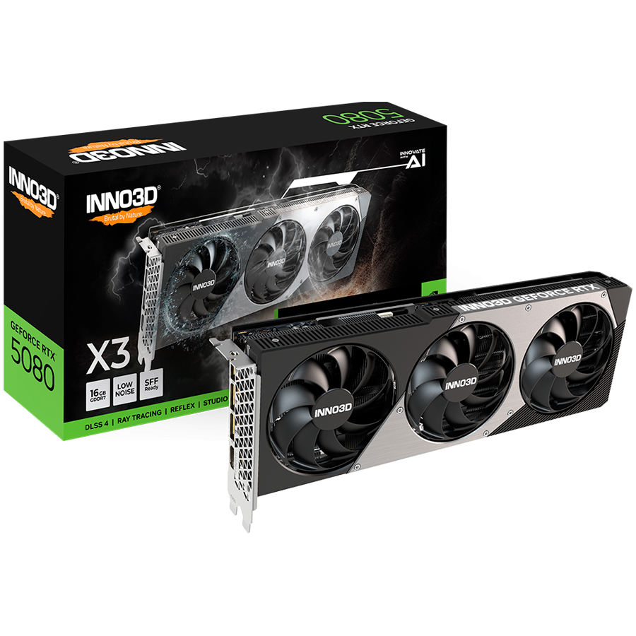 INNO3D NVIDIA GEFORCE RTX 5080 X3 16GB GDDR7 256bit, 2617 MHz / 30Gbps