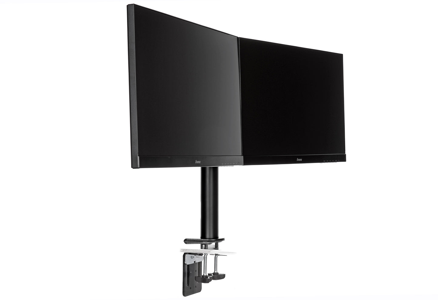 Simple and functional dual desktop arm DS1002C-B1