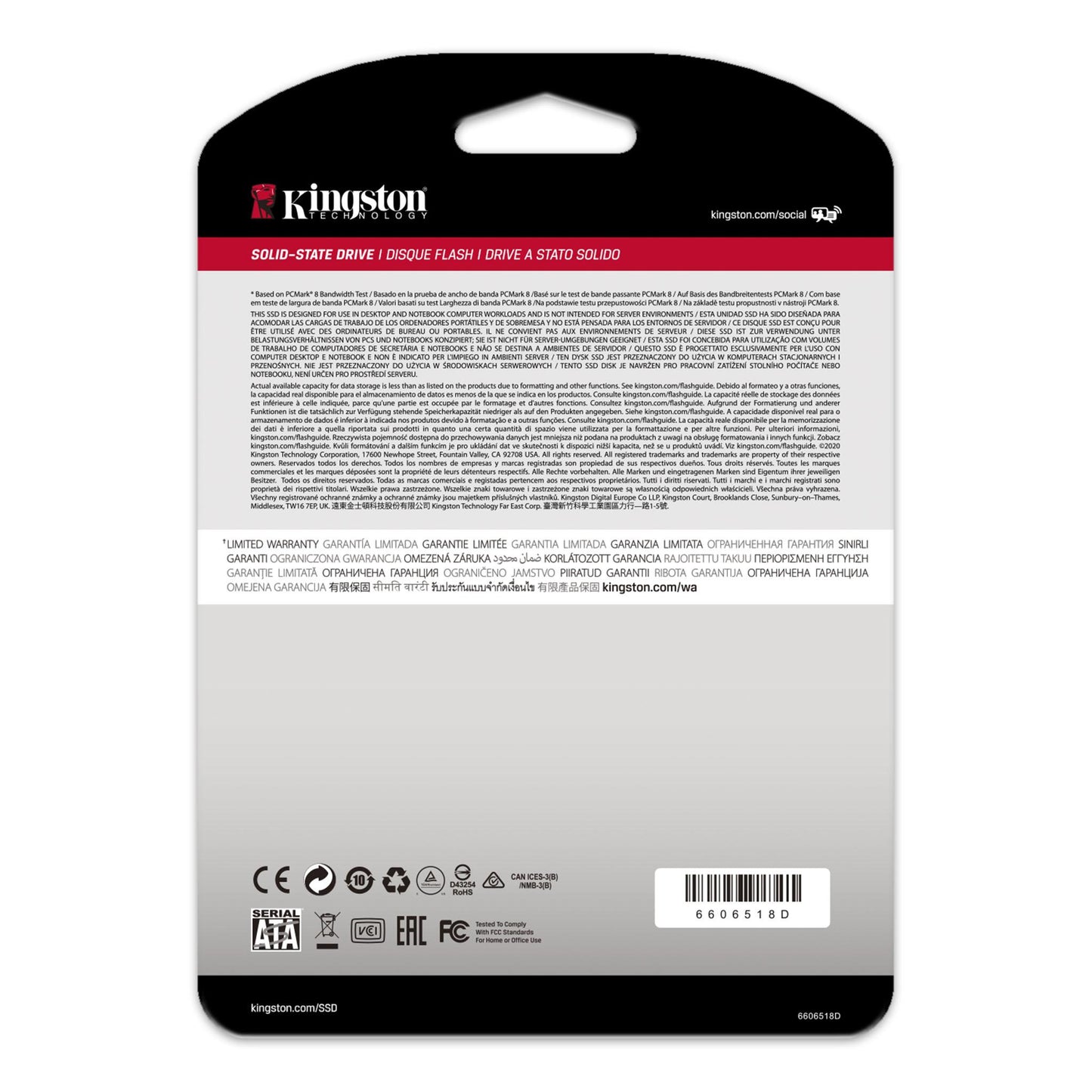 Kingston A400 240GB SSD, 2.5” 7mm, SATA 6 Gb/s, Read/Write: 500 / 350 MB/s
