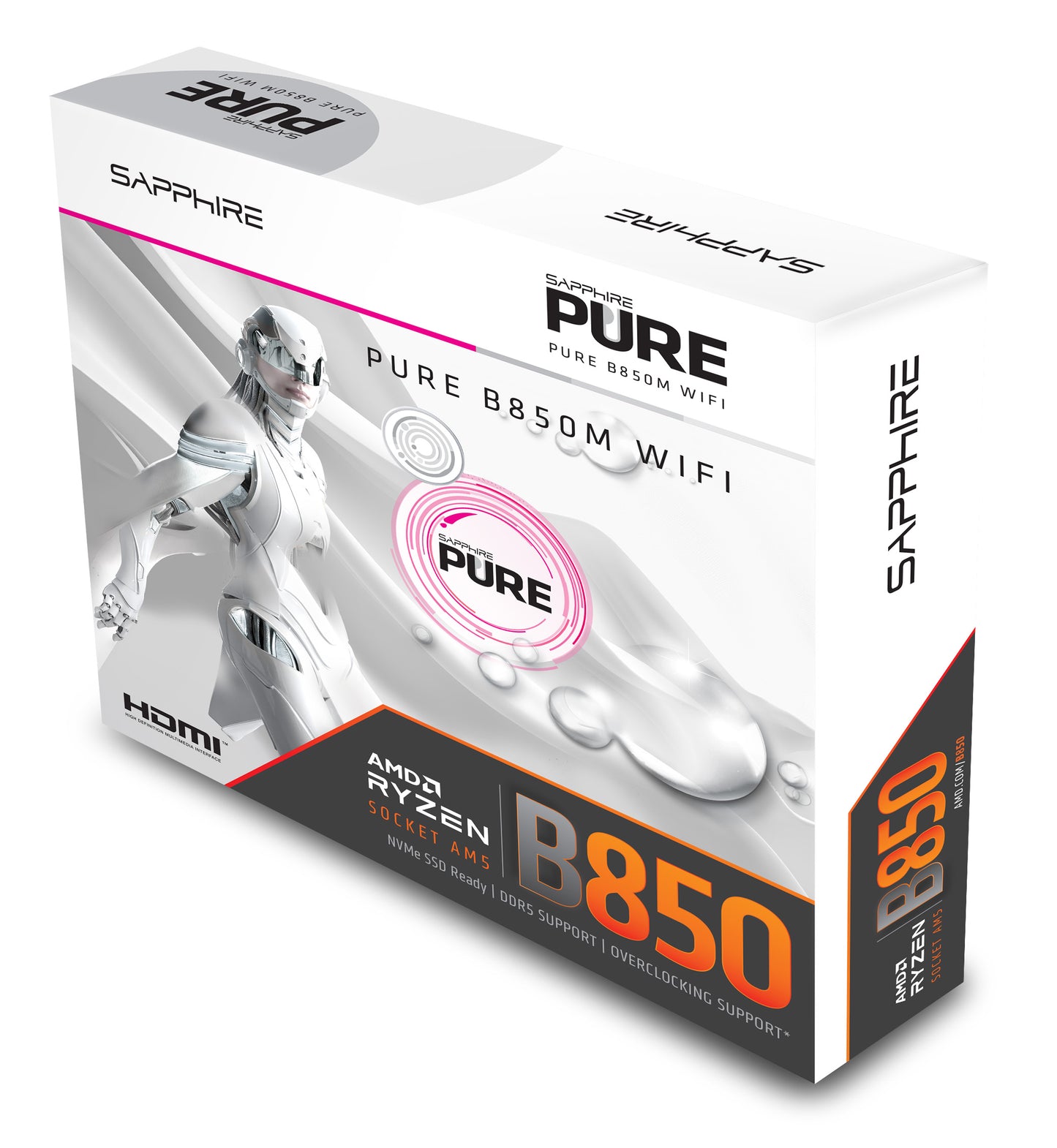 SAPPHIRE AMD B850M AM5 PURE Ryzen R9/R7/R5