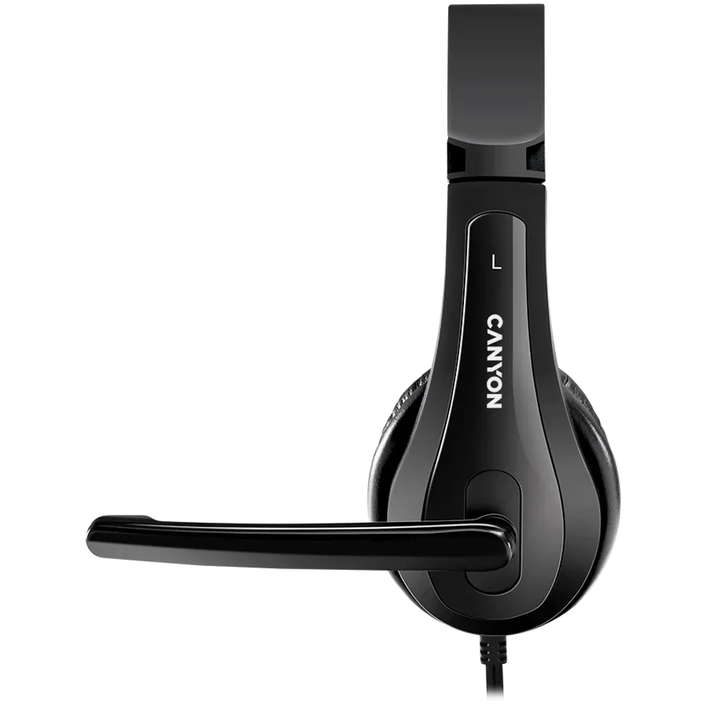 CANYON PC headset CHSU-1 PC Mic USB 2m Black
