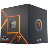 AMD CPU Desktop Ryzen 7 8C/16T 7700 (5.3GHz Max, 40MB,65W,AM5) box, with Radeon Graphics and Wraith Prism Cooler