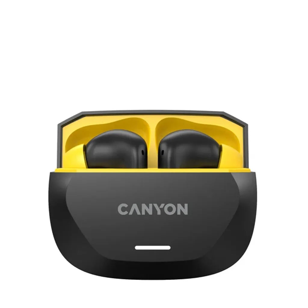 CANYON headset HEXAGON 7 TWS ANC+ENC Wireless Charge Black Yellow