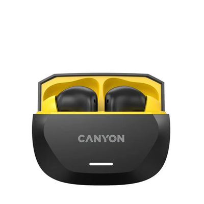CANYON headset HEXAGON 7 TWS ANC+ENC Wireless Charge Black Yellow