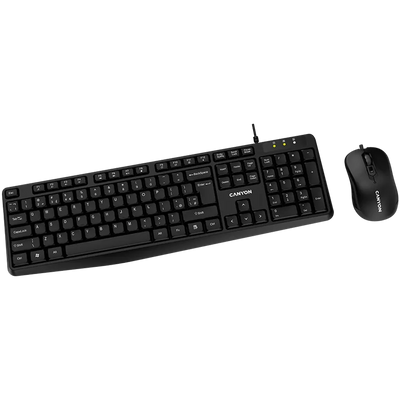 CANYON SET-1 EN/AD Keyboard+Mouse Wired Black