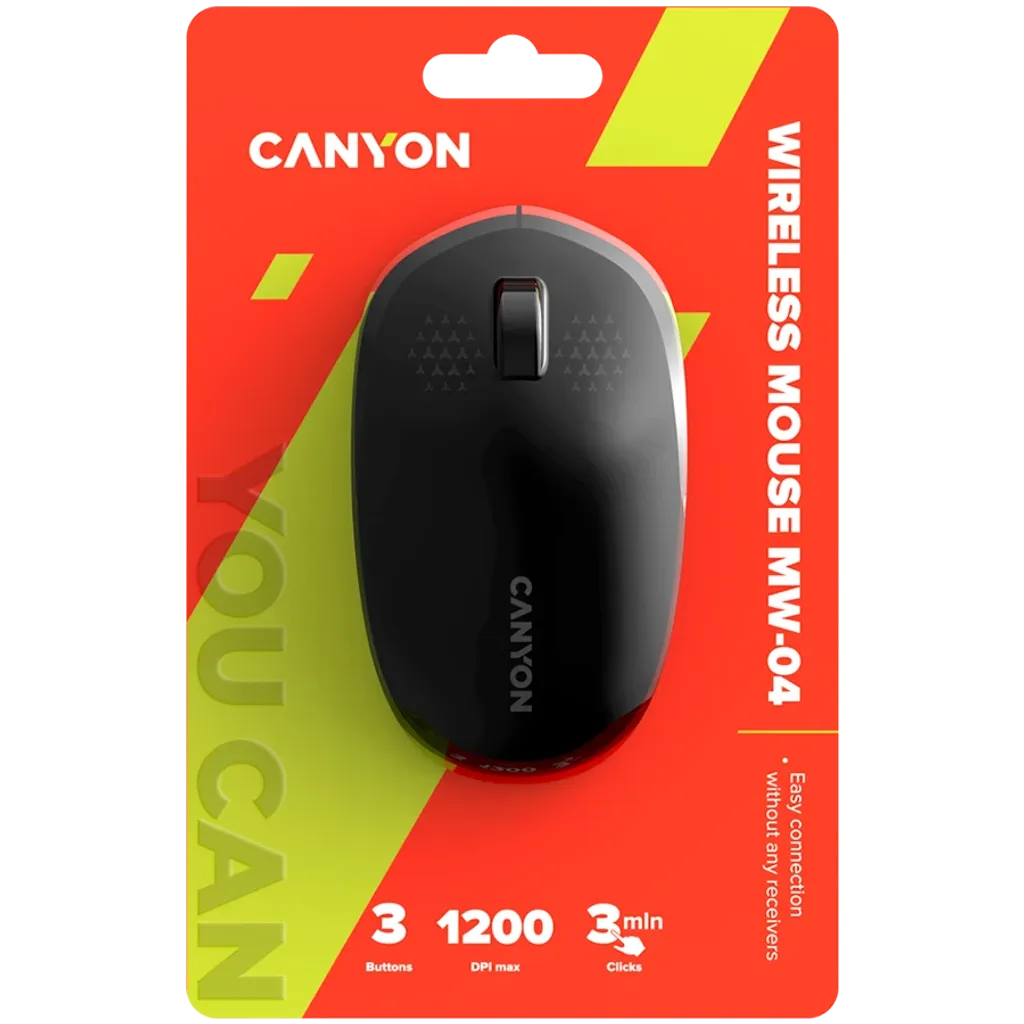 CANYON mouse MW-04 3buttons BT Wireless Black