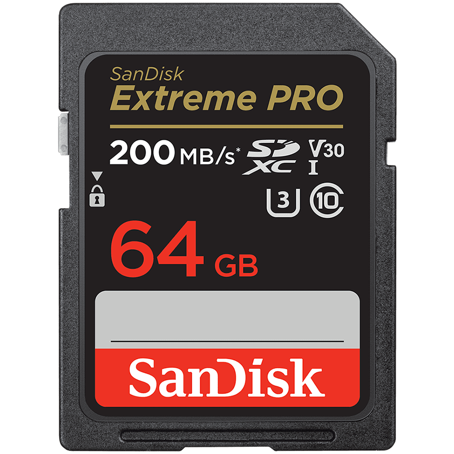 SANDISK Extreme PRO 64GB SDXC Memory Card + 2 years RescuePRO Deluxe