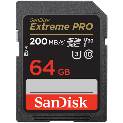 SANDISK Extreme PRO 64GB SDXC Memory Card + 2 years RescuePRO Deluxe