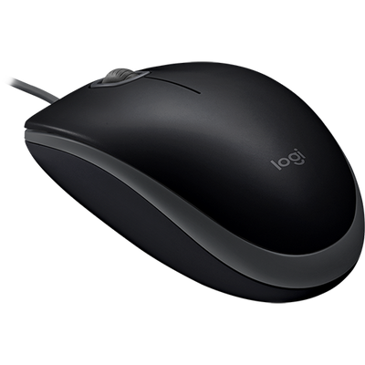 LOGITECH B110 Corded Mouse - SILENT - BLACK - USB - B2B