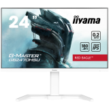 24" WHITE Fast IPS Gaming, G-Master Red Eagle, FreeSync Premium, 1920x1080@180Hz, 300cd/m², 1100:1, HDMI, DisplayPort, 0,2ms (MPRT), Speakers, USB (4x 3.2), Black Tuner, Eyesafe 2.0, 15cm Height Adj. Stand
