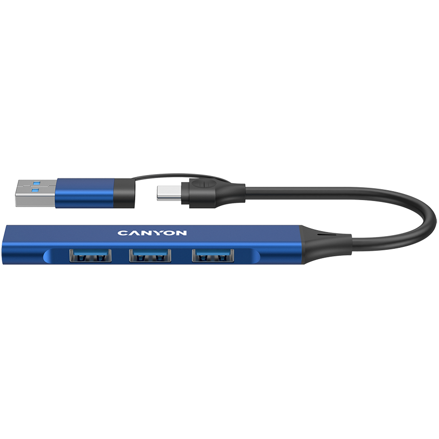 CANYON hub DS-02 4in1 USB-A/C Blue