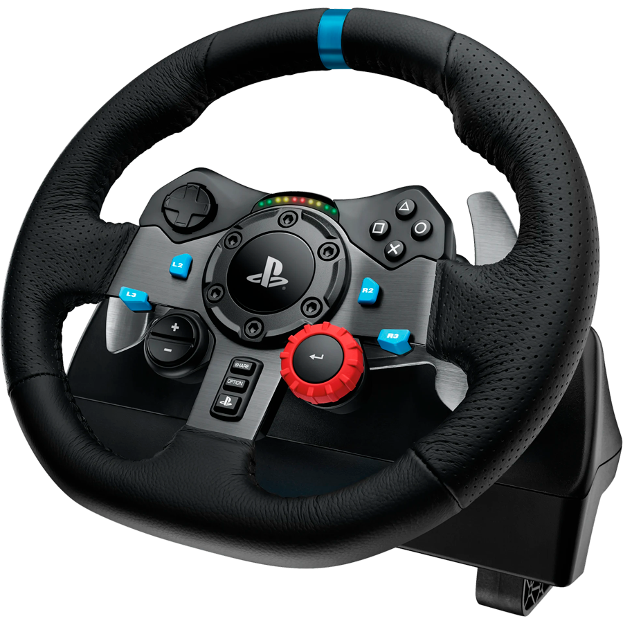 LOGITECH G29 Driving Force Racing Wheel for PlayStation5 and PlayStation4 - BLACK - USB - PLUGCG - WWi-9006 - WHEEL