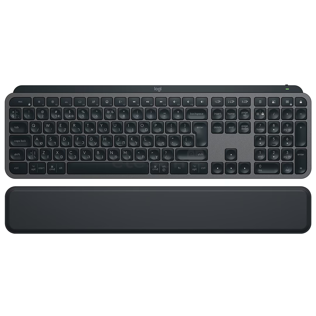 LOGITECH MX Keys S Plus Bluetooth Illuminated Keyboard with Palm Rest - GRAPHITE - US INT'L