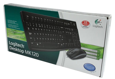 LOGITECH MK120 Corded Combo - BLACK - USB - US INT'L - EER
