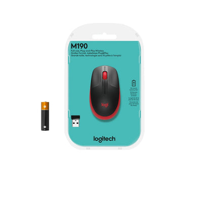 LOGITECH M190 Wireless Mouse - RED