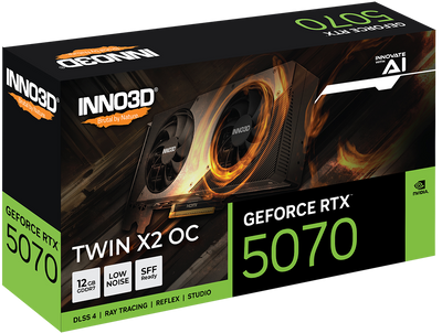INNO3D GeForce RTX 5070 Twin X2 12GB GDDR7 192bit, 1x HDMI, 3x DP