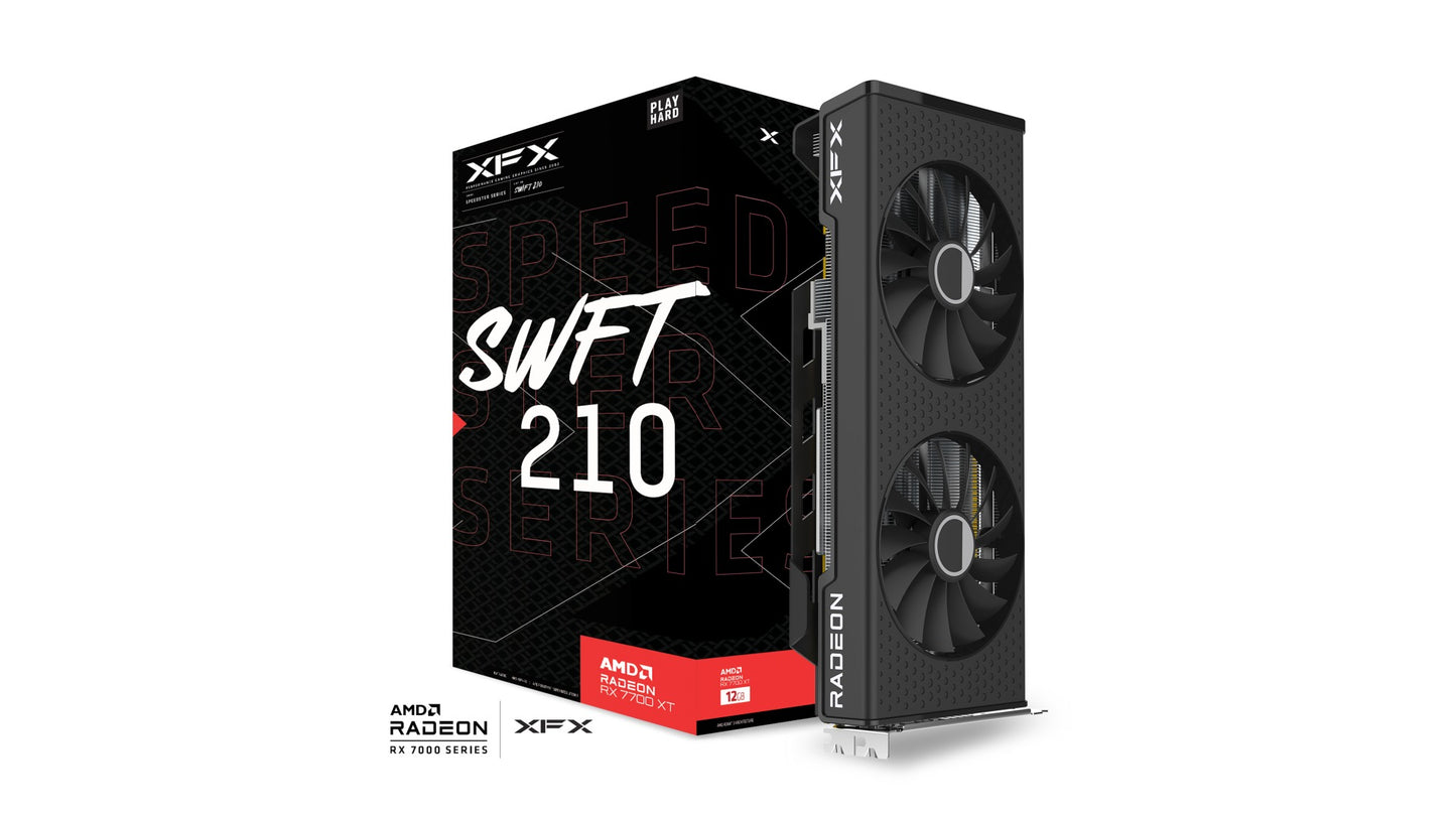 XFX SPEEDSTER SWFT210 RADEON RX 7700XT Gaming Graphics Card with 12GB GDDR6 HDMI 3xDP, AMD RDNA 3