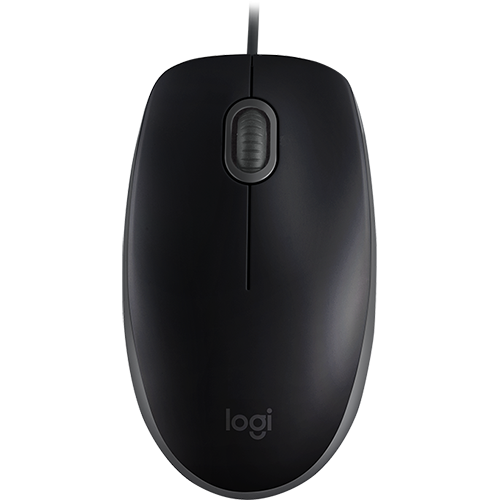 LOGITECH B110 Žični miš - BEŠUMNI - CRNI - USB - B2B