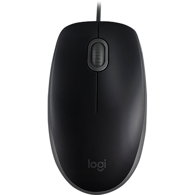LOGITECH B110 Corded Mouse - SILENT - BLACK - USB - B2B