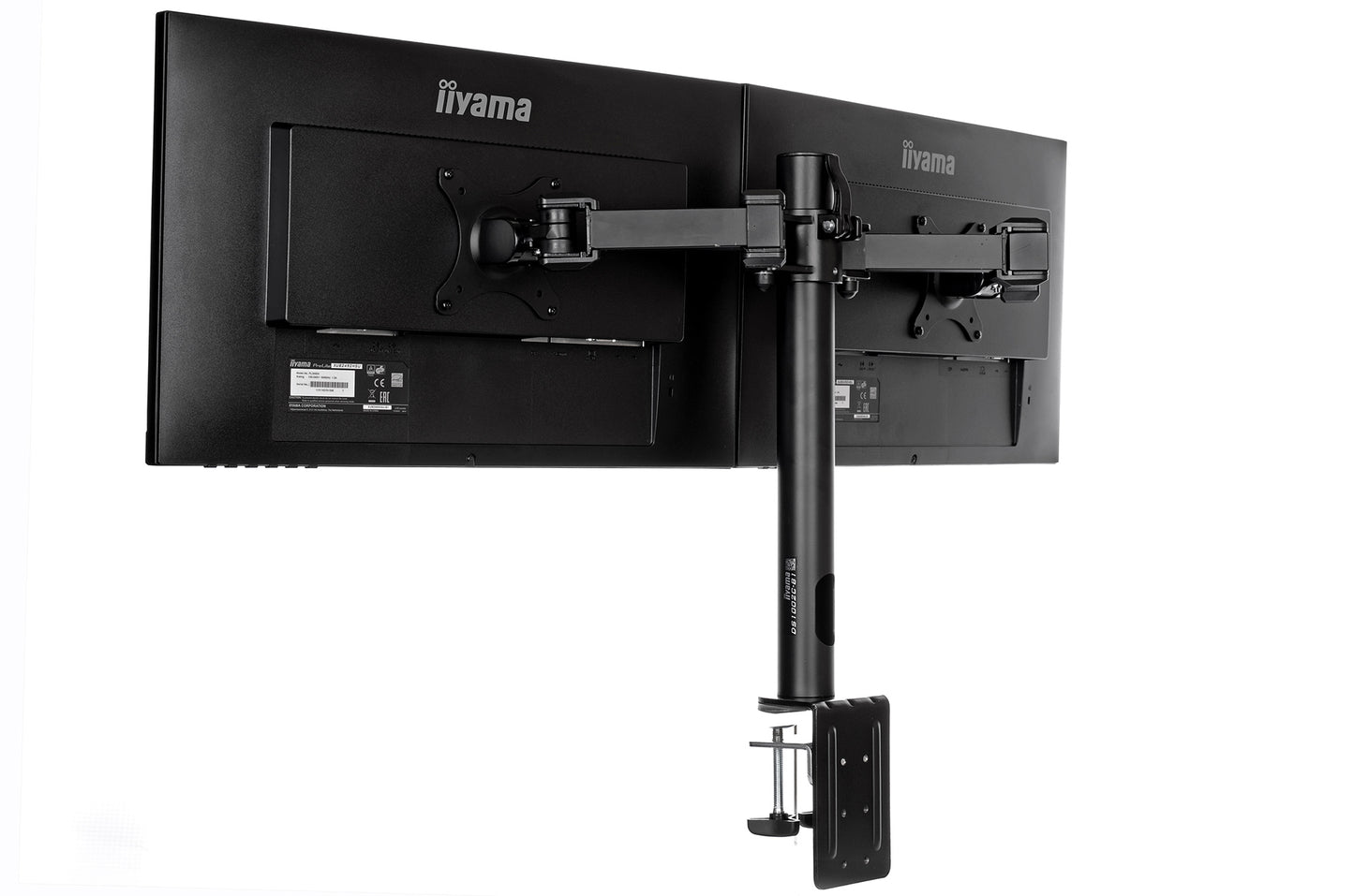 Simple and functional dual desktop arm DS1002C-B1