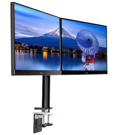 Simple and functional dual desktop arm DS1002C-B1