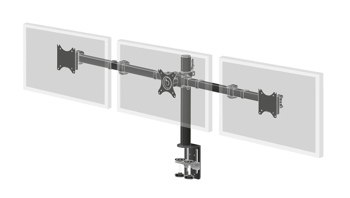 Simple and functional triple desktop arm DS1003C-B1