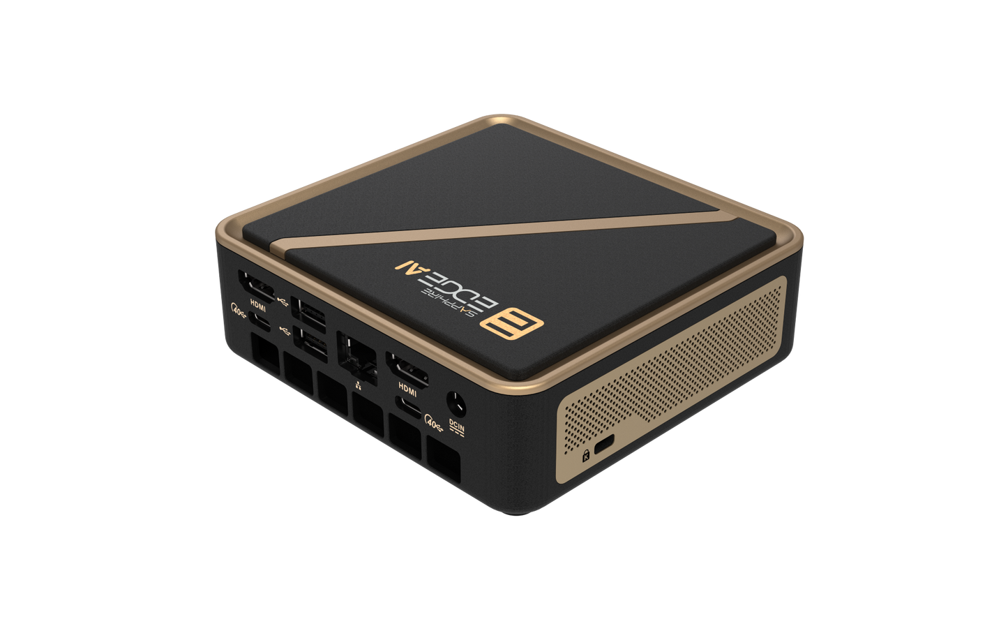 SAPPHIRE EDGE AI 350 BAREBONE WITH WIFI / BT MODULE, VESA MOUNT, POWER ADAPTER AND POWER CORD W/O SSD AND MEMORY