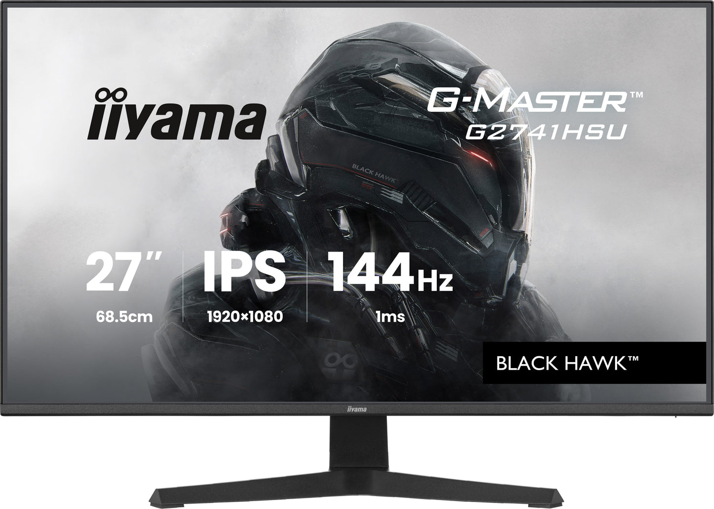 27" IPS Gaming, G-Master Black Hawk, G-SYNC Compatible, 2560x1440 144Hz, 300cd/m2, HDMI, DisplayPort, 1ms MPRT, Adaptive Sync, Speakers, USB 2x2.0, Black Tuner, 15cm Height Adjust Stand