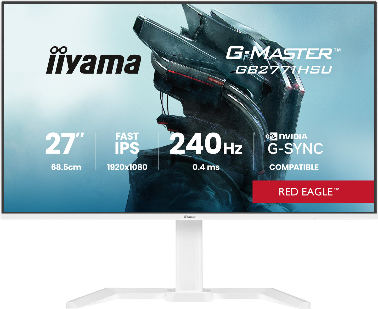 27" WHITE Fast IPS Gaming, G-Master Red Eagle, G-SYNC Compatible, 1920x1080 at 240Hz