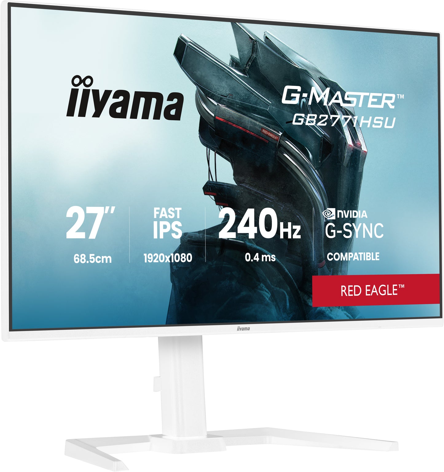27" WHITE Fast IPS Gaming, G-Master Red Eagle, G-SYNC Compatible, 1920x1080 at 240Hz
