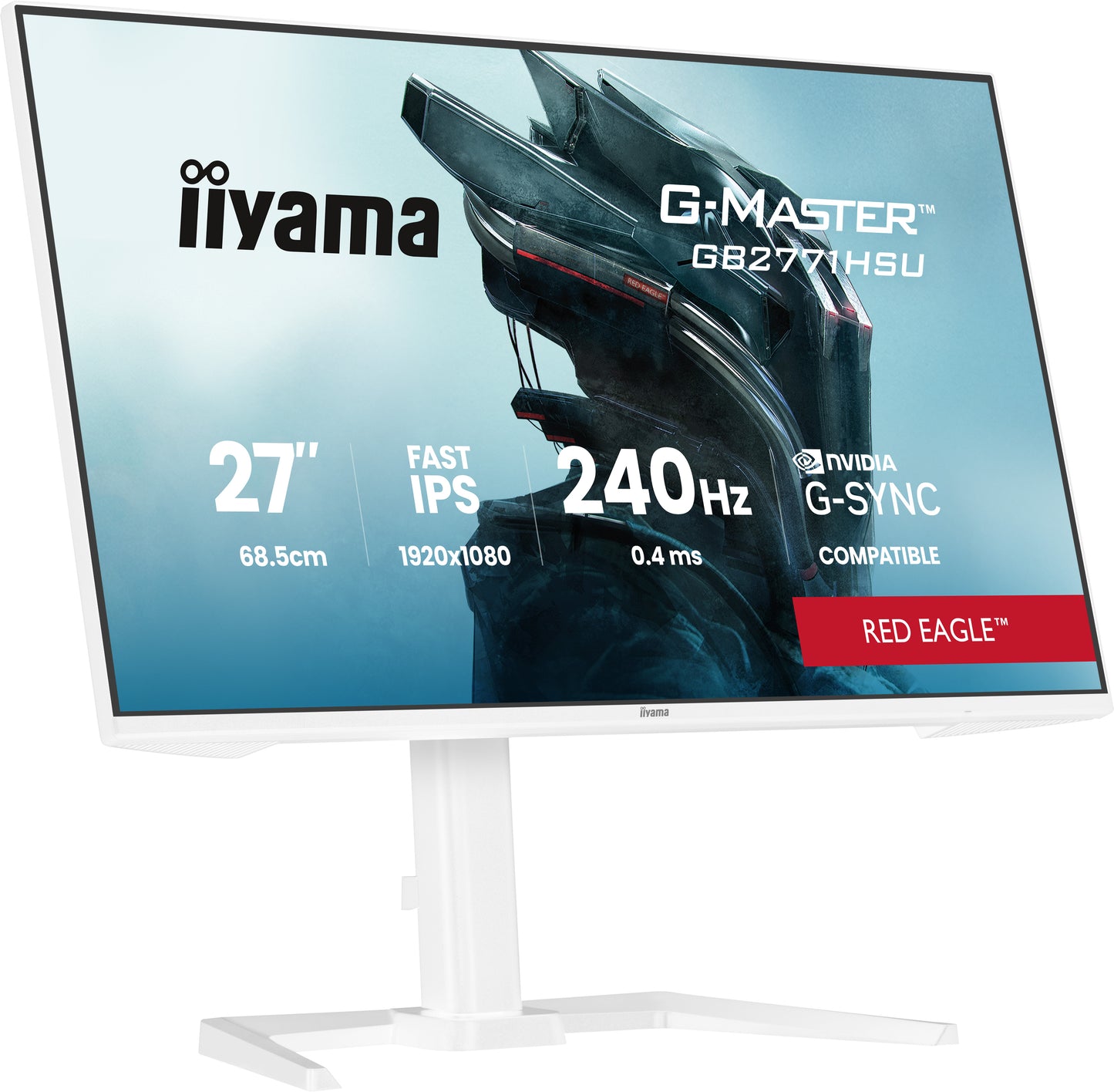27" WHITE Fast IPS Gaming, G-Master Red Eagle, G-SYNC Compatible, 1920x1080 at 240Hz