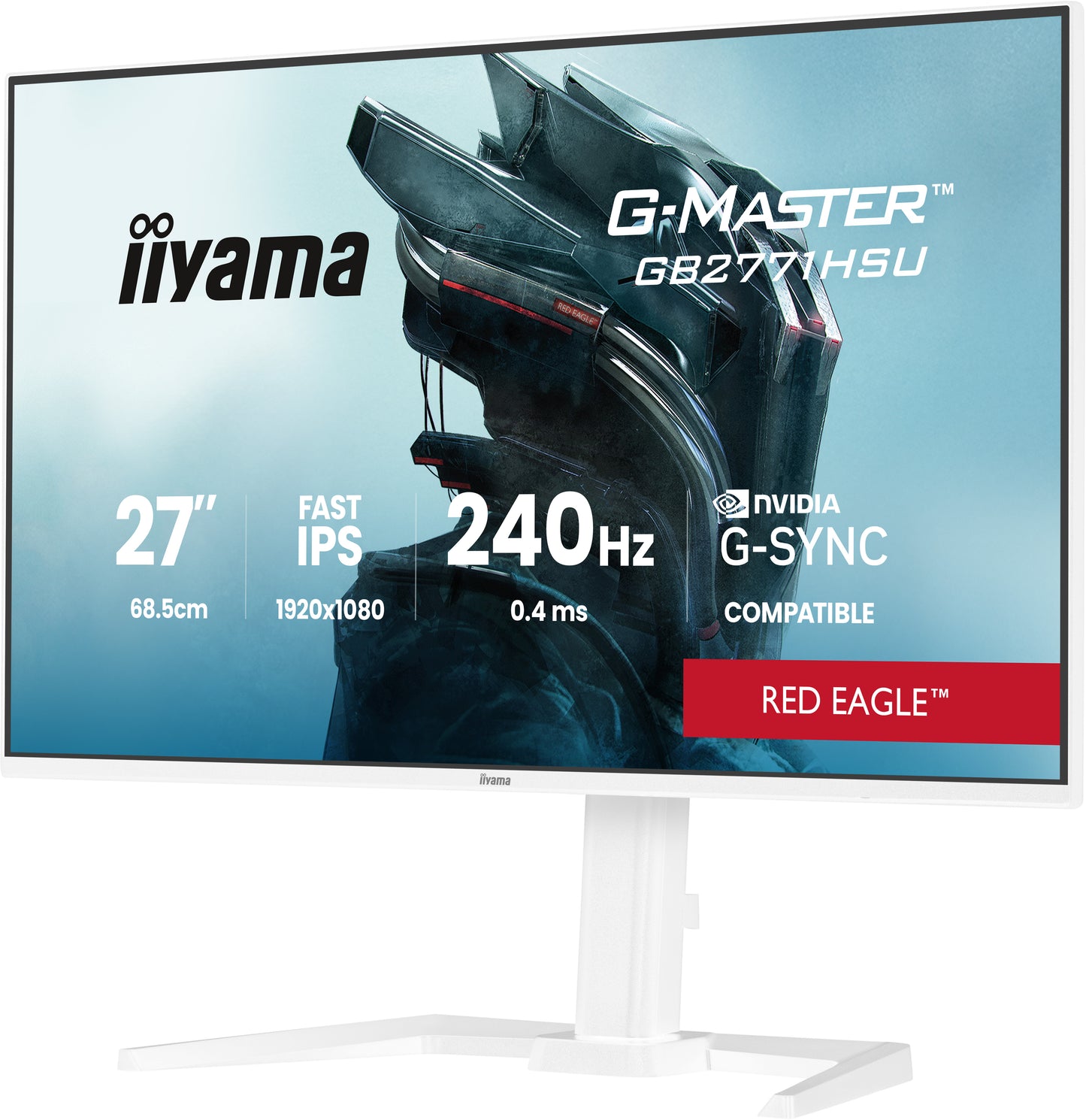 27" WHITE Fast IPS Gaming, G-Master Red Eagle, G-SYNC Compatible, 1920x1080 at 240Hz