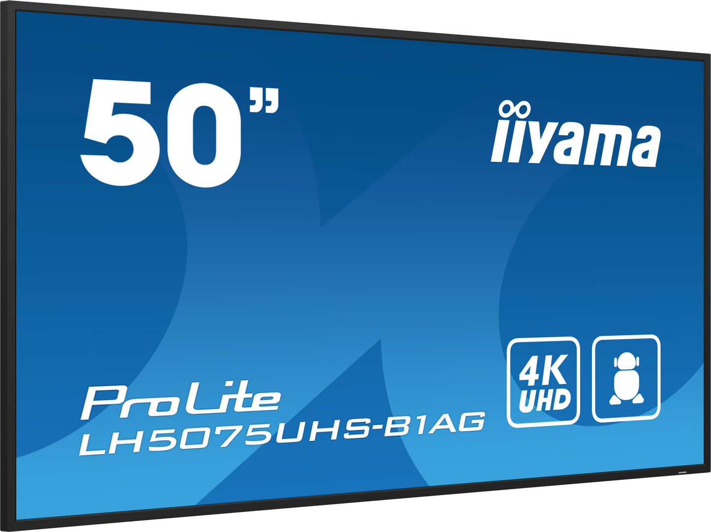 IIYAMA LFD LH5075UHS-B1AG 50" 4K UHD VA 3840 x 2160 @60Hz 500 cd/m² 5000:1 9.5ms Android 11 OS, iiSignage², FailOver, EShare landscape, portrait
