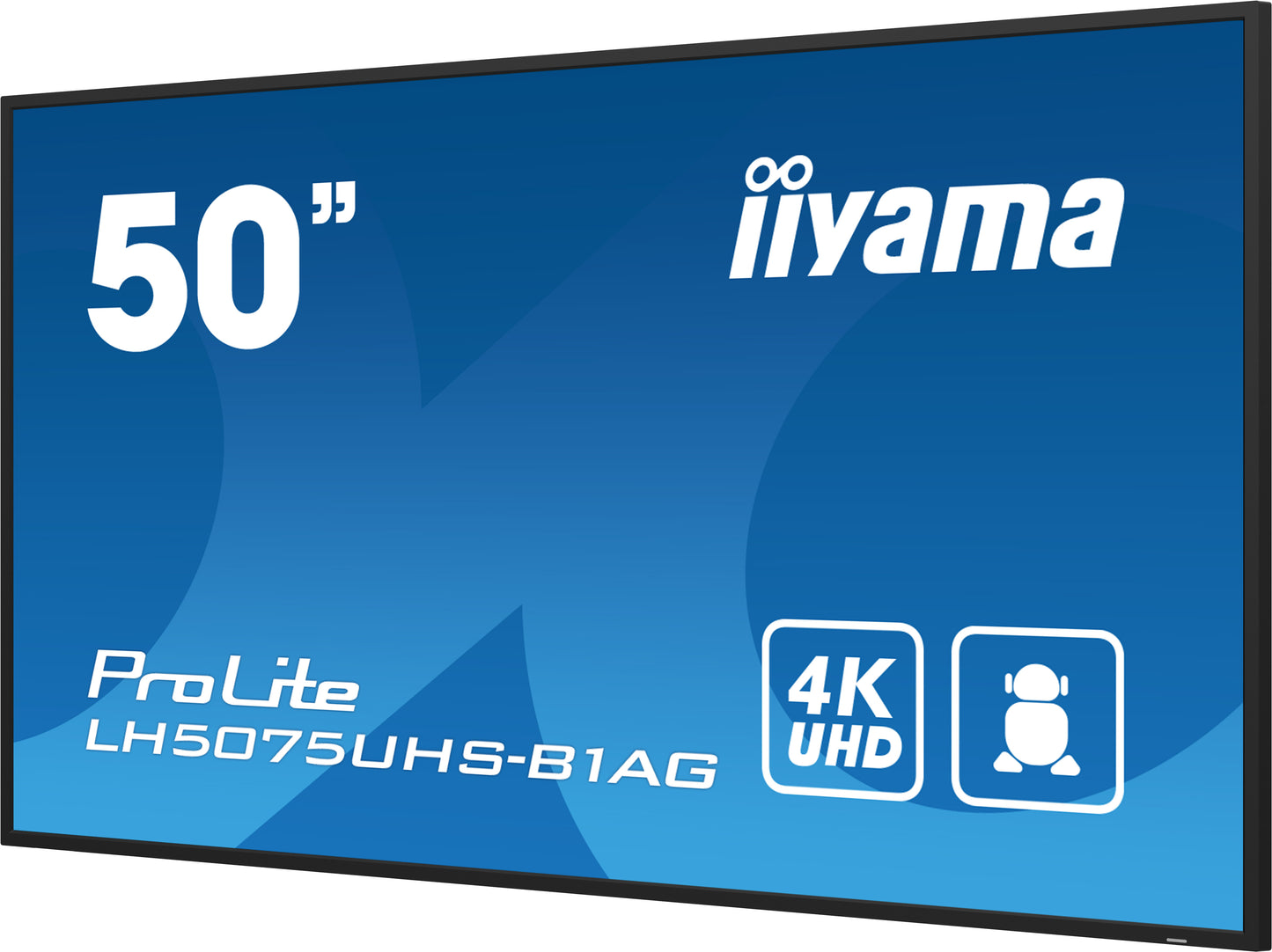 IIYAMA LFD LH5075UHS-B1AG 50" 4K UHD VA 3840 x 2160 @60Hz 500 cd/m² 5000:1 9.5ms Android 11 OS, iiSignage², FailOver, EShare landscape, portrait