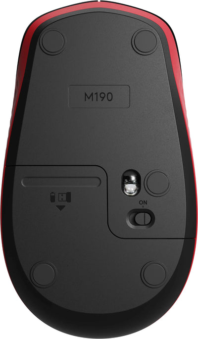 LOGITECH M190 Wireless Mouse - RED