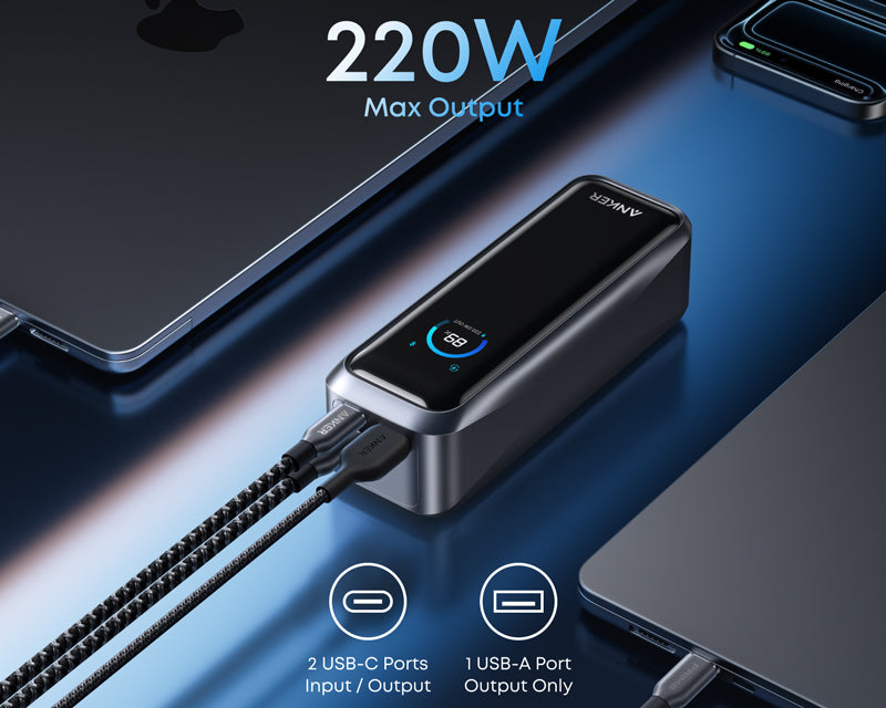 ANKER Prime 20000mAh, 220W, Power Bank za laptop crni