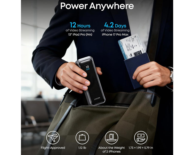 ANKER Prime 20000mAh, 220W, Power Bank za laptop crni
