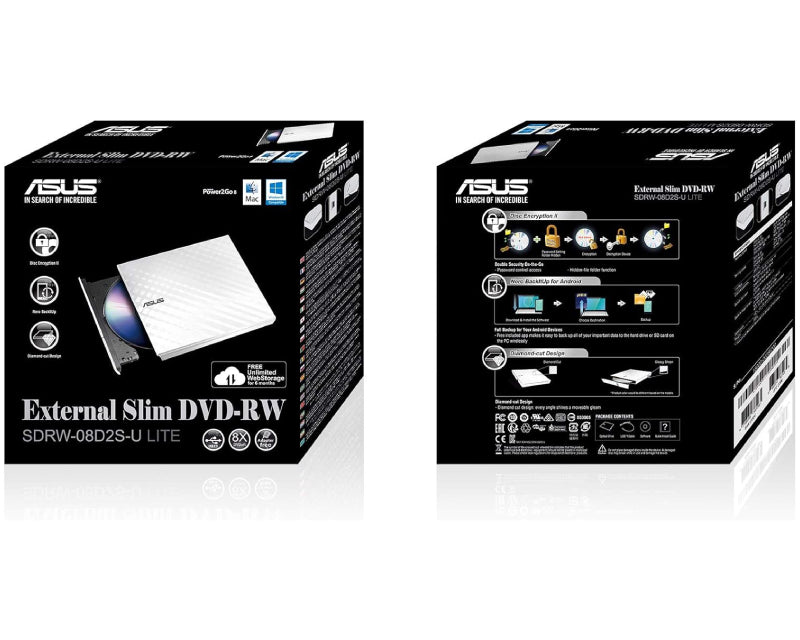 ASUS SDRW-08D2S-U LITE DVD±RW USB eksterni rezač beli