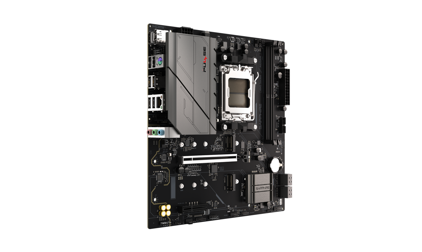 SAPPHIRE AMD PULSE A620AM Ryzen R3/R5, 2x DDR5, PCIE 4, 1x M.2 Gen4, 1x M.2 Gen3, LAN 1 Gbps, USB, MATX