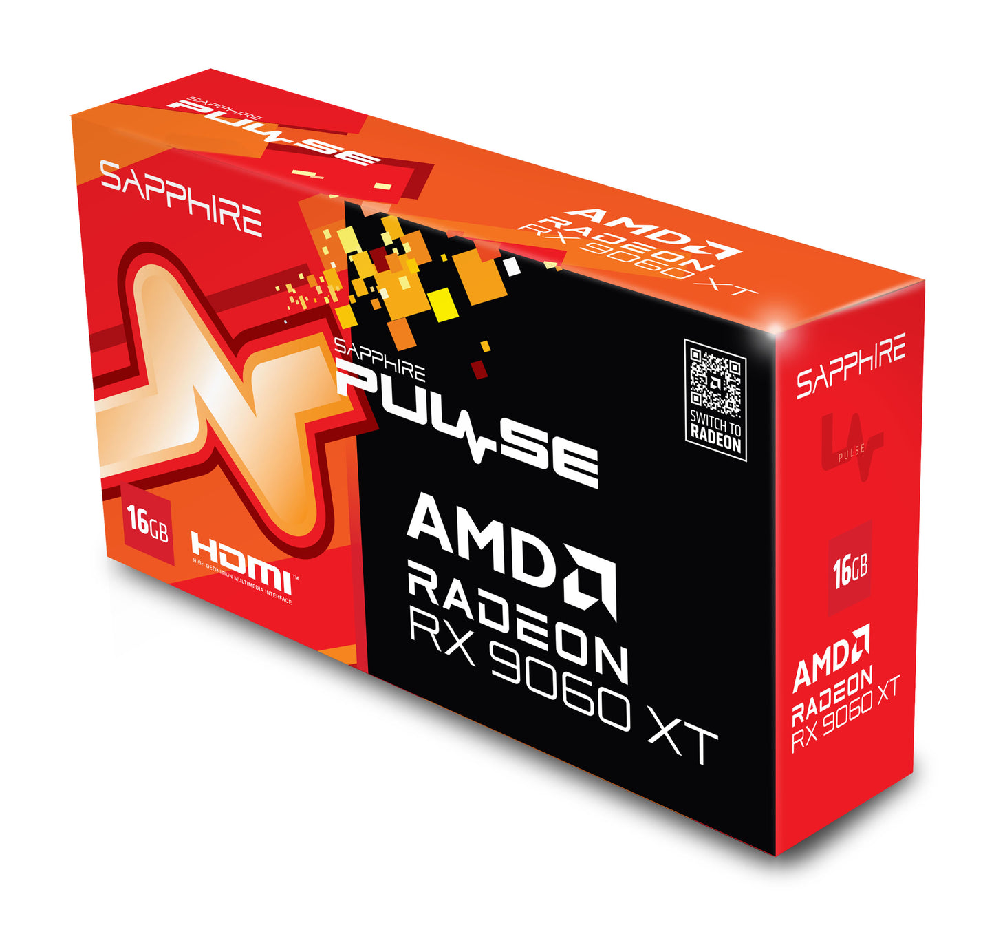 SAPPHIRE PULSE AMD RADEON RX 9060 XT GAMING OC 16GB DUAL HDMI / DP