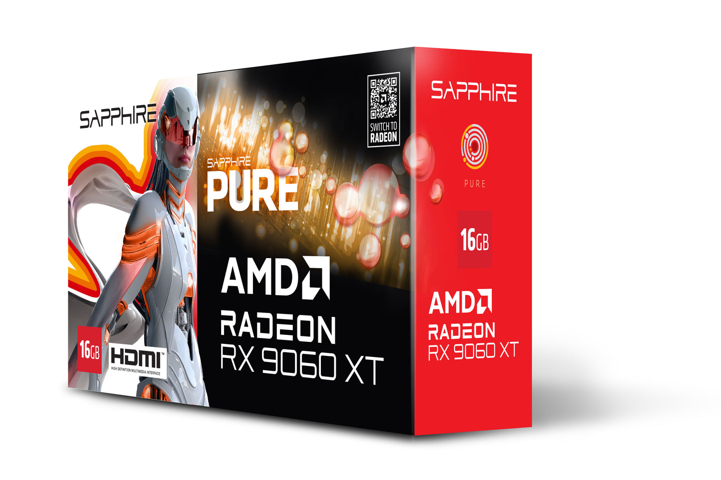 SAPPHIRE PURE AMD RADEON RX 9060 XT GAMING OC 16GB DUAL HDMI / DP
