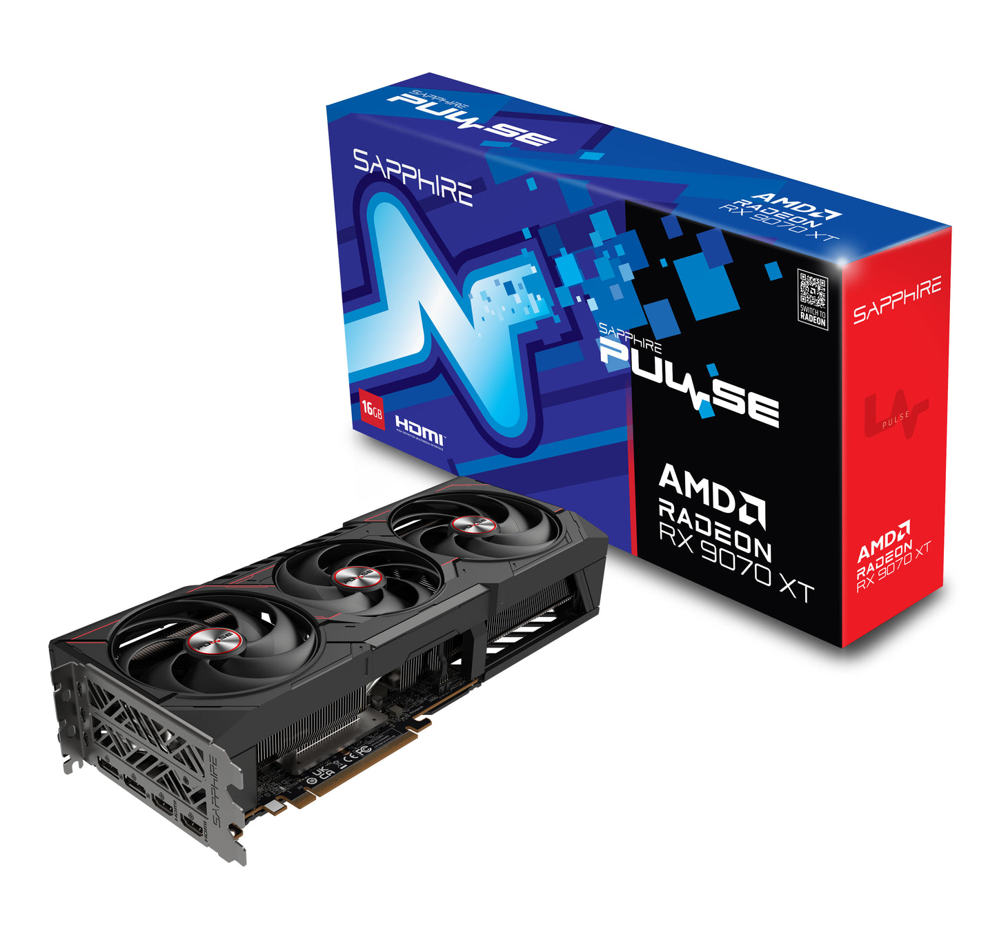SAPPHIRE PULSE AMD RADEON RX 9070 XT GAMING 16GB DUAL HDMI / DUAL DP