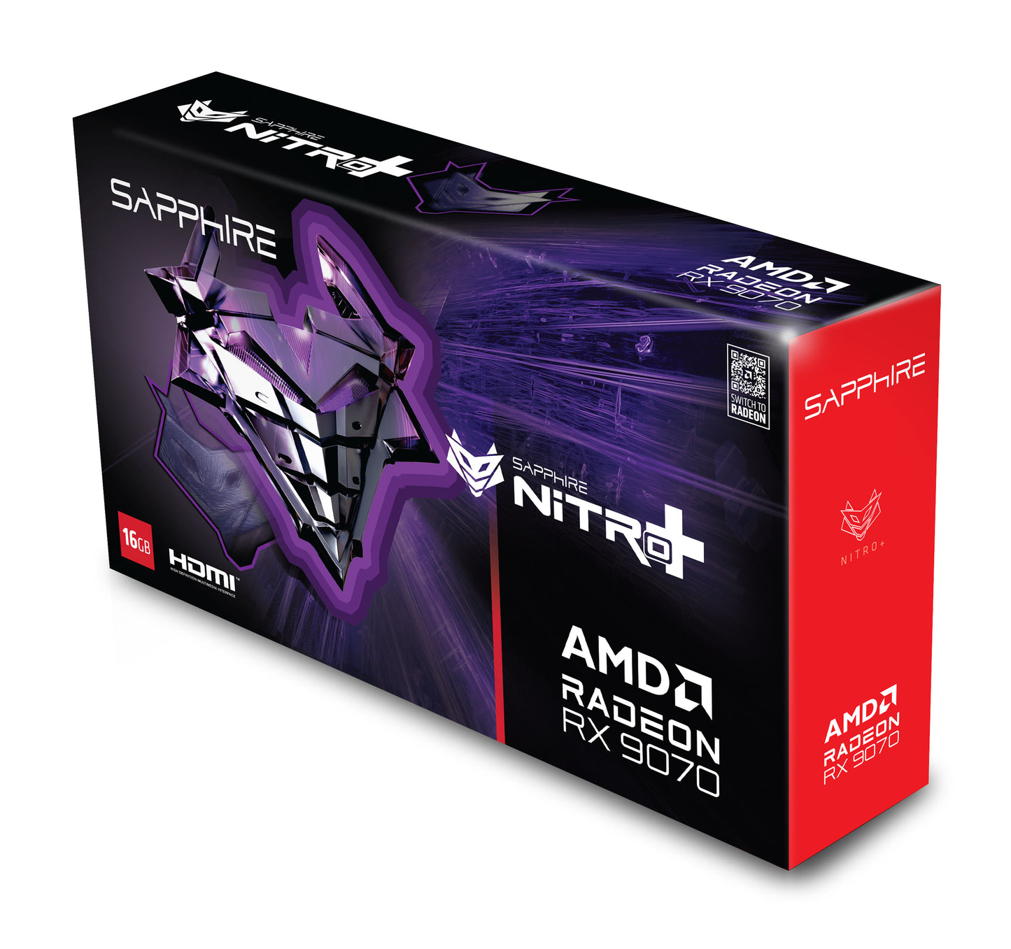 SAPPHIRE NITRO+ AMD RADEON RX 9070 GAMING OC 16GB DUAL HDMI / DUAL DP