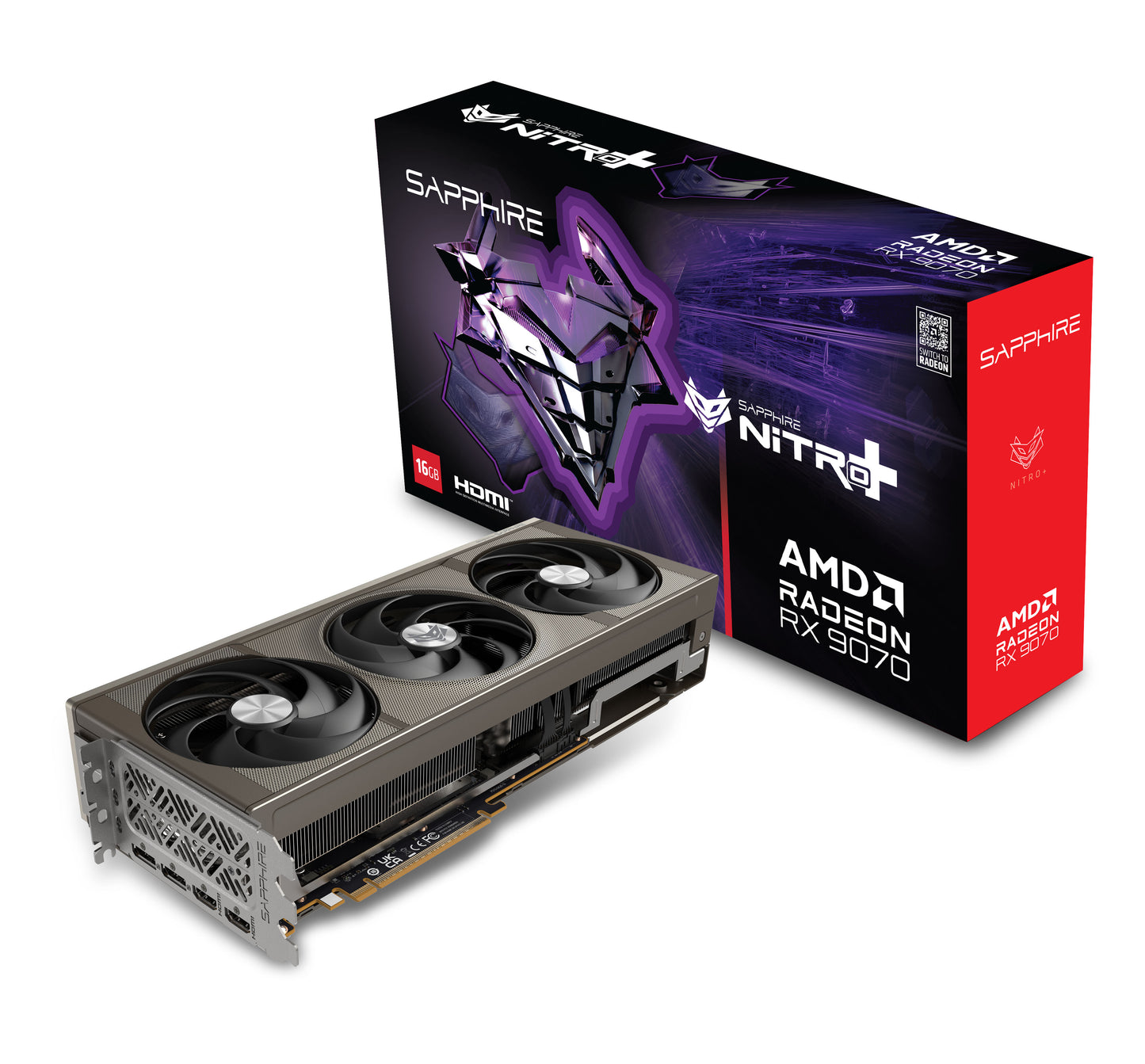 SAPPHIRE NITRO+ AMD RADEON RX 9070 GAMING OC 16GB DUAL HDMI / DUAL DP