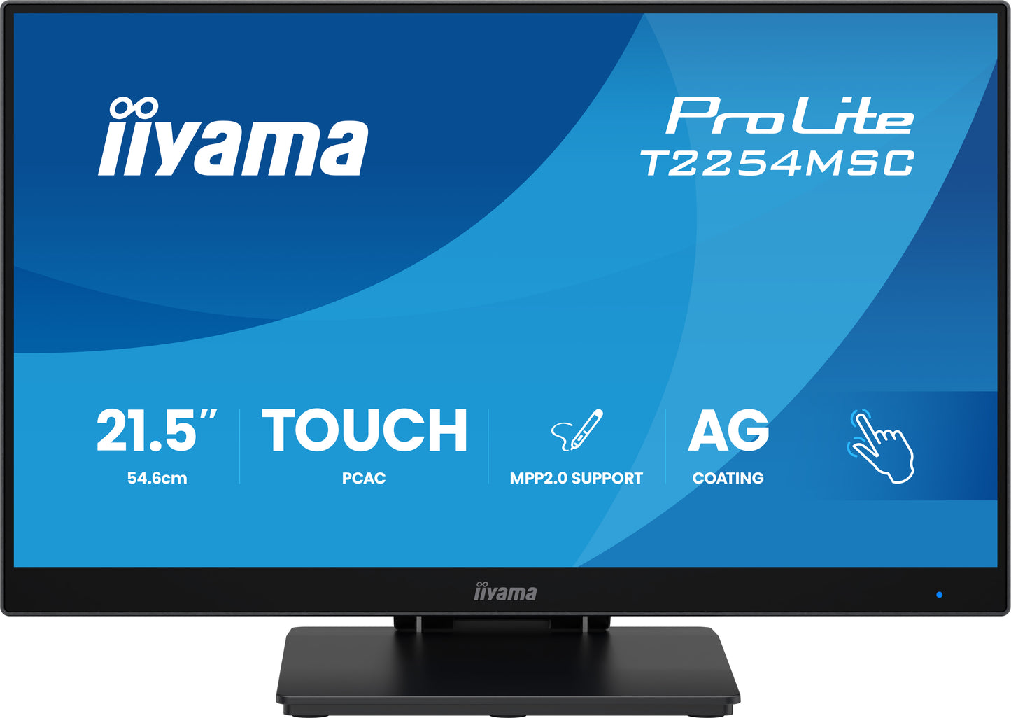 Iiyama ProLite T2254MSC-B2AG - LED monitor 22 inch 21.5 inch viewable touchscreen 1920 x 1080 Full HD 1080p 100 Hz IPS 300 cd m2