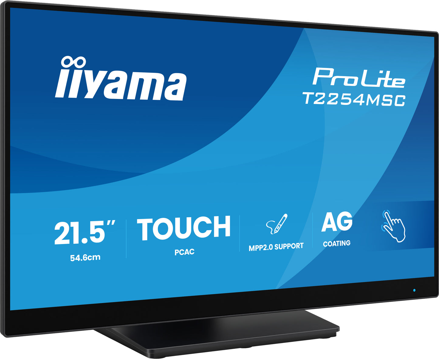 Iiyama ProLite T2254MSC-B2AG - LED monitor 22 inch 21.5 inch viewable touchscreen 1920 x 1080 Full HD 1080p 100 Hz IPS 300 cd m2