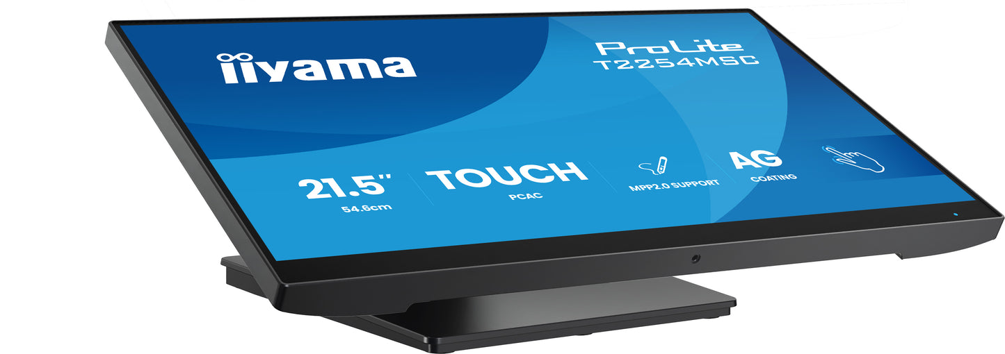 Iiyama ProLite T2254MSC-B2AG - LED monitor 22 inch 21.5 inch viewable touchscreen 1920 x 1080 Full HD 1080p 100 Hz IPS 300 cd m2